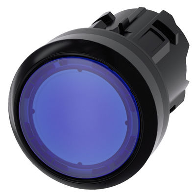 Luz de plástico azul 3SU1001-0AB50-0AA0 SIRIUS ACT Pushbutton com Design de botão plano