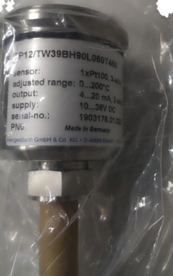 TP12/TW39BH90L060T460 Hengesbach termômetro de resistência de parafuso Opções personalizáveis