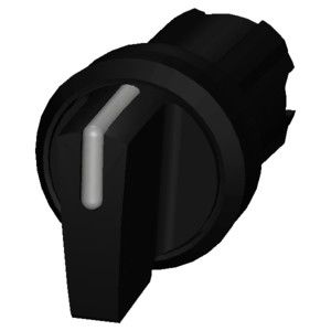 3SU1002-2BL10-0AA0 SIRIUS ACT Selector Switch Preto de plástico de manobra curta 3 posições