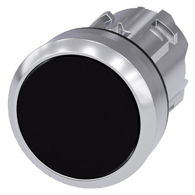 PLC 3SU1050-0AB10-0AA0 Metal Brilhante Desligado Flat Button Preto SIRIUS ACT Pushbutton