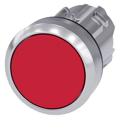 PLC 3SU1050-0AB20-0AA0 Botão plano e brilhante não iluminado, vermelho