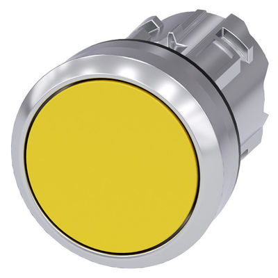 PLC 3SU1050-0AB30-0AA0 Botão plano brilhante não iluminado de metal amarelo Botão SIRIUS ACT