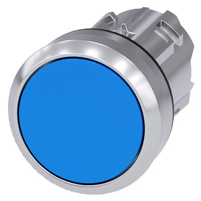 Botão plano e brilhante, não iluminado, azul 3SU1050-0AB50-0AA0