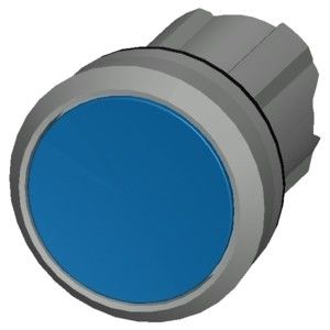 Botão plano e brilhante, não iluminado, azul 3SU1050-0AB50-0AA0