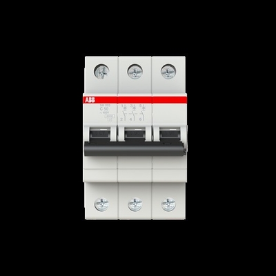 Número de polo 3 3P MCB SH203-C50 Interruptor de circuito em miniatura Corrente nominal 50A 50A