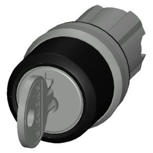 3SU1050-4BM01-0AA0 RONIS Metal Shiny Key Switch com 3 posições e 2x45 SIRIUS ACT
