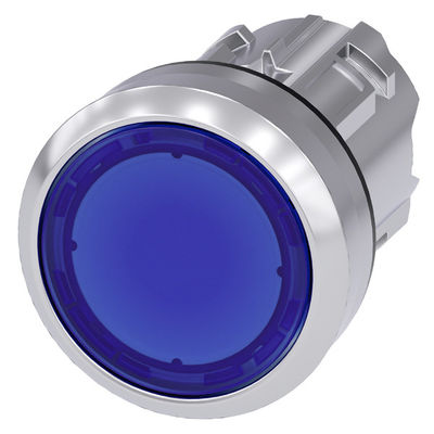 PLC 3SU1051-0AB50-0AA0 Metal Brilhante Iluminado Flat Button Azul SIRIUS ACT Pushbutton