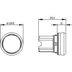 PLC 3SU1051-0AB50-0AA0 Metal Brilhante Iluminado Flat Button Azul SIRIUS ACT Pushbutton