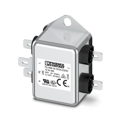 230AC Filtro EMC FIL-WM-1S-1N-6A-50 Hz 60 Hz Voltagem nominal AC Frequência nominal do centro
