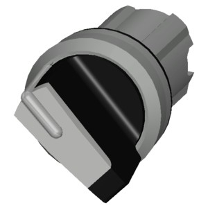 Interruptor de seleção de 2 posições de manobra curta de metal branco 3SU1052-2BF60-0AA0