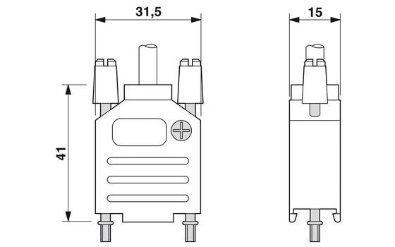 2-Polo 2749563 SCT-D-SUB 15-KG Shell e tensão nominal para produtos de alto desempenho