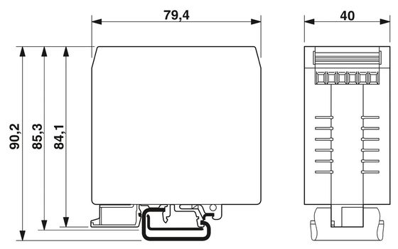 2783082 NEF 1-6 Filtro EMC com 240 V AC L-N 50 Hz 60 Hz Frequência nominal do centro