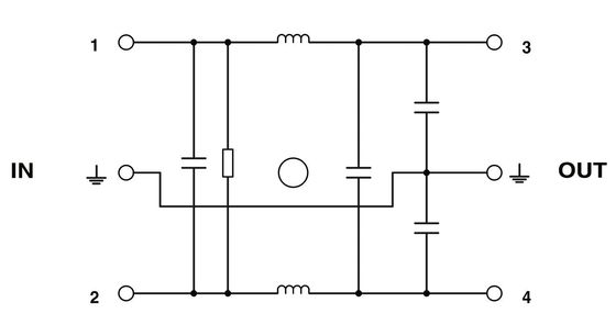 2783082 NEF 1-6 Filtro EMC com 240 V AC L-N 50 Hz 60 Hz Frequência nominal do centro