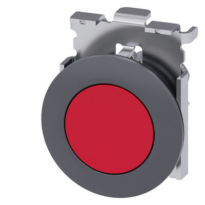3SU1060-0JB20-0AA0 Metal Matt Pushbutton Não iluminado Montagem em recessos Vermelho SIRIUS ACT