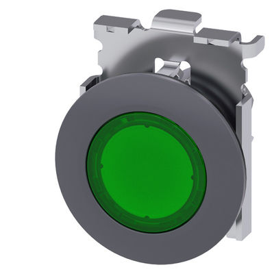 3SU1061-0JB20-0AA0 Verde SIRIUS ACT Pushbutton Metal Matt Iluminado