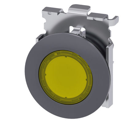 PLC 3SU1061-0JB30-0AA0 Botão plano iluminado de metal e bisel para montagem em recessos