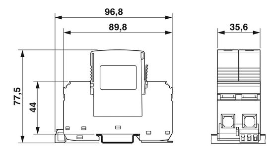 2800186 VAL-MS-T1/T2 335/12.5/1 1-FM Classe 1/2 Protetor contra raios/alterações de tensão Número do pólo 4