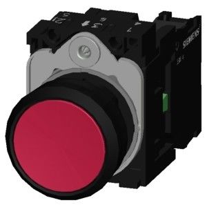 3SU1100-0AB20-1BA0 Botão plano de plástico não iluminado Botão terminal de parafuso vermelho momentâneo