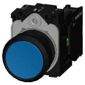 PLC 3SU1100-0AB50-1BA0 Botão de pressão momentâneo azul plano sem luz com terminal de parafuso
