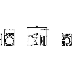 PLC 3SU1100-0AB50-1BA0 Botão de pressão momentâneo azul plano sem luz com terminal de parafuso