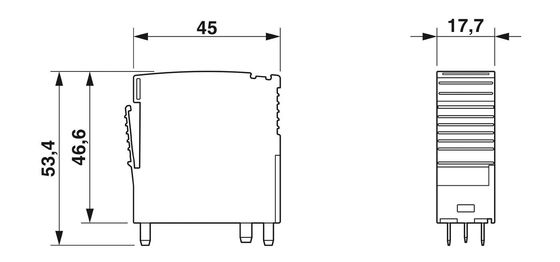 PTB-P Plug 3 Pole 24 V DC Voltagem nominal para aplicações industriais versáteis