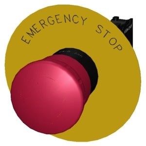 3SU1100-1HB20-1CG0 Paragem de Emergência Ação do gatilho de empurrão SIRIUS ACT Unidade completa Botão de empurrão de cogumelo