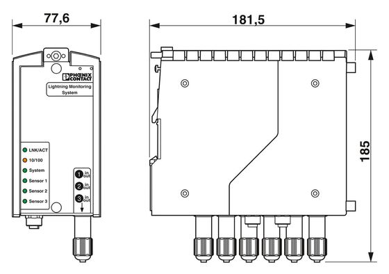 24V DC 2800618 LM-S-A/C-3S-ETH Sistema de medição de corrente elétrica com 4 polos