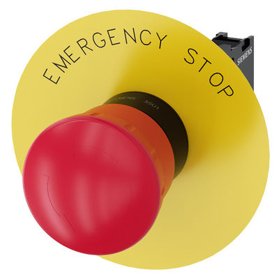 SIRIUS ACT Unidade completa botão de fungo para 3SU1100-1HB20-1PG0 Paragem de emergência