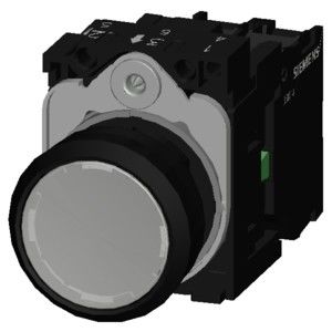 PLC 3SU1102-0AB60-1BA0 SIRIUS ACT unidade completa botão 1NO terminal de parafuso branco
