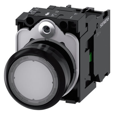 3SU1102-0AB70-1BA0 SIRIUS ACT Unidade completa botão de pressão para botão plano iluminado de plástico