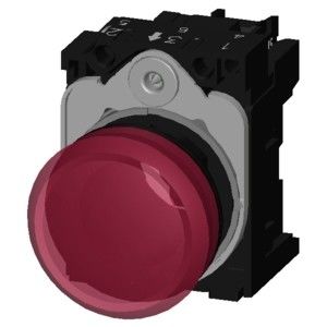 Luz piloto de plástico AC/DC de 24 V para a unidade completa SIRIUS ACT Lente lisa e lente flush