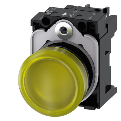 24V AC/DC Lente lisa FLUSH SIRIUS ACT Unidade completa Luz piloto Iluminado de plástico