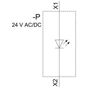 Luz piloto de plástico de 24 V AC/DC acesa para SIRIUS ACT Unidade completa Lente lisa
