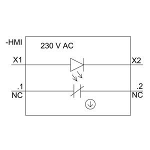 PLC 3SU1106-0AB20-1CA0 SIRIUS ACT Unidade completa Botão de pressão Plástico iluminado momentâneo