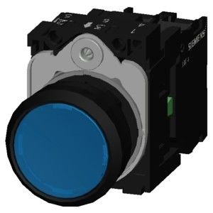 Flat Blue Plastic Lighted Momentary Push Button 3SU1106-0AB50-1BA0 Terminal de parafuso