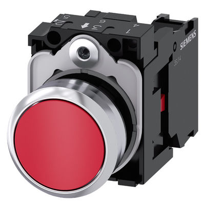 Botão Flat Metal Brilhante PLC 3SU1150-0AB20-1CA0 Push Button momentâneo SIRIUS ACT Completo