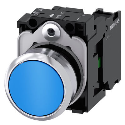 Botão plano de metal brilhante sem luz 3SU1150-0AB50-1BA0 Botão momentâneo completo