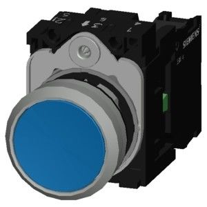 Botão plano de metal brilhante sem luz 3SU1150-0AB50-1BA0 Botão momentâneo completo