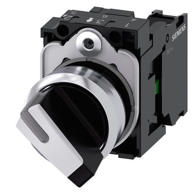 2 Posições Selector de Seleção de Metal Brilhante Desligado para SIRIUS ACT 3SU1150-2BF60-1BA0