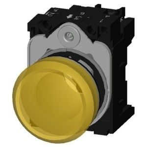 Lente lisa 24V AC/DC Luz piloto iluminada por metal brilhante para a unidade completa SIRIUS ACT