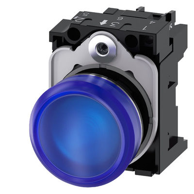 Lente Limpa Limpa SIRIUS ACT Unidade Completa Luz Piloto com Metal Brilhante 24V AC/DC