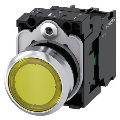 3SU1156-0AB30-1BA0 Metal Brilhante Iluminado Botão Flat Momentário SIRIUS ACT Completa empurra