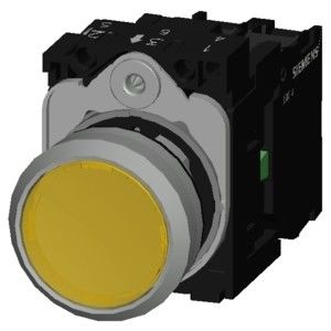 3SU1156-0AB30-1BA0 Metal Brilhante Iluminado Botão Flat Momentário SIRIUS ACT Completa empurra