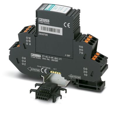 Protector contra sobretensão de 4 polos 2801291 PT-IQ-5-HF-5DC-PT para tensão nominal de 24 V CC