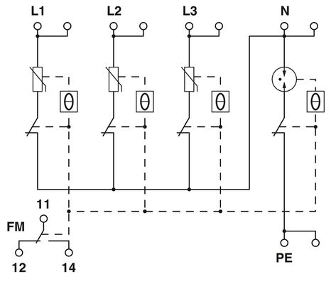 VAL-ME 2801559 385/100-3S-FM Protector contra sobretensões de tipo 2 com 2 polos 5-250V AC 125V AC UL