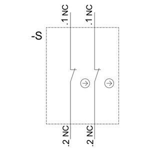 Módulo de contacto 2NC para PLC 3SU1400-1AA10-1EA0 Sirius ACT