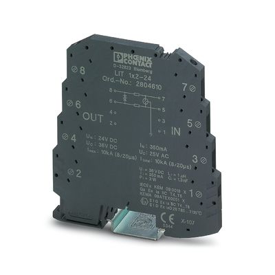 24 V DC 2804610 LIT 1X2-24 Protector contra sobretensão 2 Sistema de protecção contra pólos