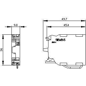 PLC 3SU1400-1AA10-3HA0 SIRIUS ACT Módulo de contato Terminal de montagem frontal com moagem de mola