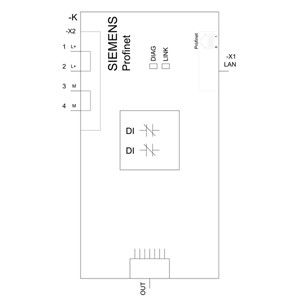 Tecnologia Avançada PLC 3SU1400-1LK10-1AA1 SIRIUS ACT Profinet Interface Module Preto