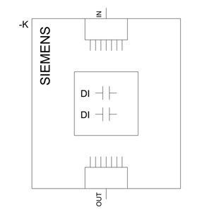 PLC 3SU1400-1MA10-1BA1SIRIUS ACT PROFINET com módulo terminal 2DI preto